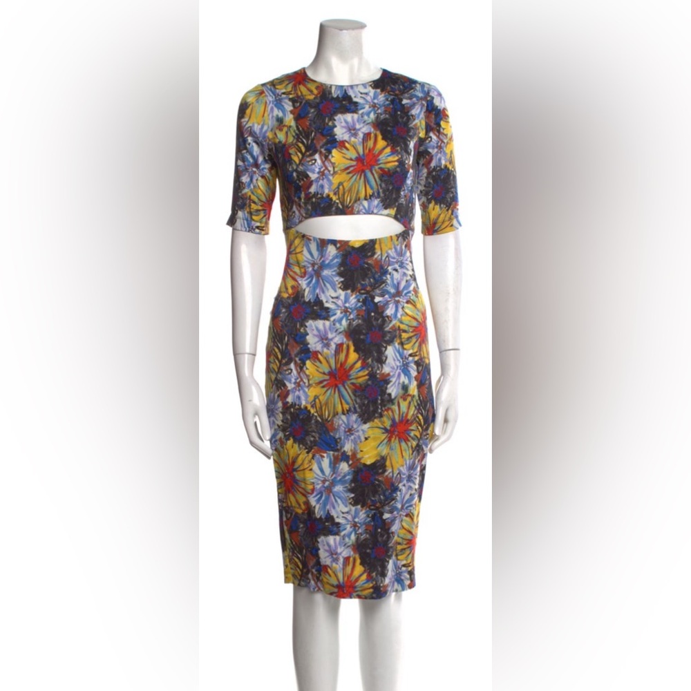 SUNO Colorful Floral Midi Skirt